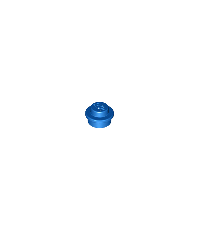 LEGO - Plaat, rond 1 x 1 (Vintage jaren ’90 onderdeel) - Blue | N