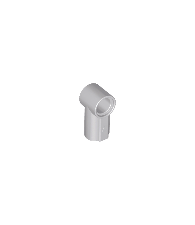 LEGO - Technic, as- en penverbinder hoek #1 (Vintage jaren ’90 onderdeel) - Light Gray | N
