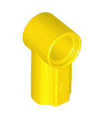 LEGO - Technic, as- en penverbinder hoek #1 (Vintage jaren ’90 onderdeel) - Yellow | N - Thumbnail