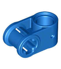 LEGO - Technic, as- en penverbinder loodrecht (Vintage jaren ’90 onderdeel) - Blue | N - Thumbnail