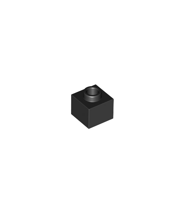 LEGO - Steen, gemodificeerd 1 x 1 x 2/3 met open nop - Black | N