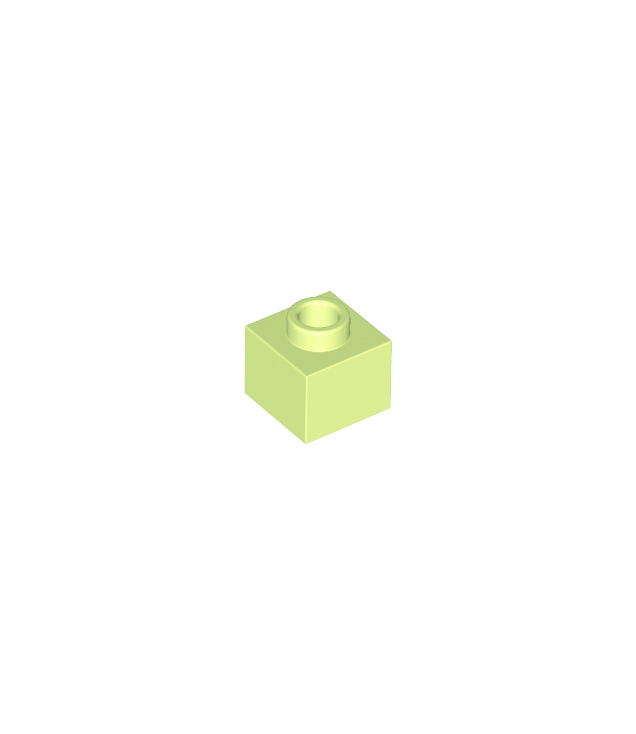 LEGO - Steen, gemodificeerd 1 x 1 x 2/3 met open nop - Yellowish Green | N
