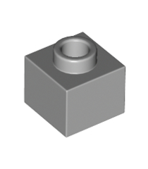 LEGO - Steen, gemodificeerd 1 x 1 x 2/3 met open nop - Light Bluish Gray | N - Thumbnail
