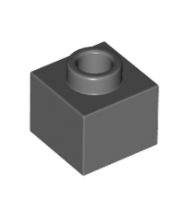 LEGO - Steen, gemodificeerd 1 x 1 x 2/3 met open nop - Dark Bluish Gray | N - Thumbnail