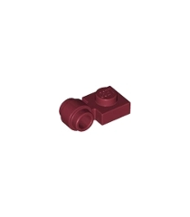 LEGO - Plaat, gemodificeerd 1 x 1 met lampbevestiging - dikke ring - Dark Red | N - Thumbnail