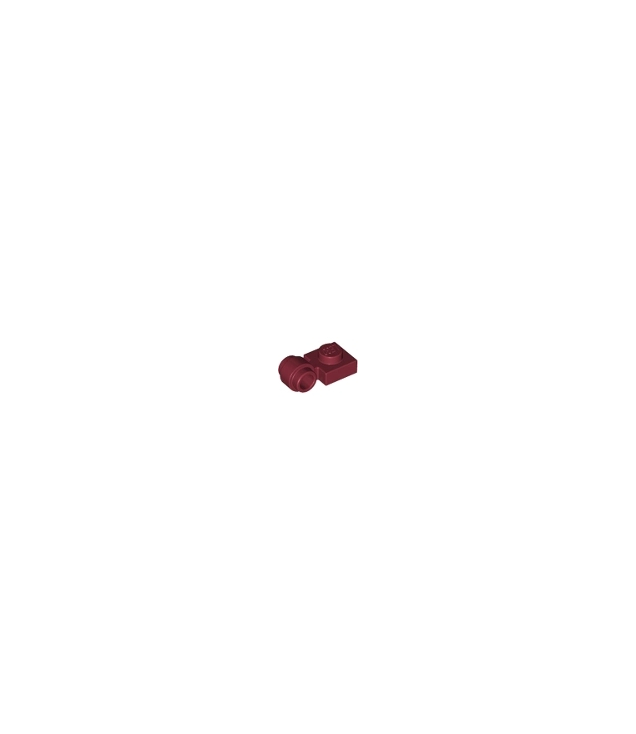 LEGO - Plaat, gemodificeerd 1 x 1 met lampbevestiging - dikke ring - Dark Red | N