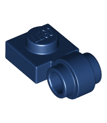 LEGO - Plaat, gemodificeerd 1 x 1 met lampbevestiging - dikke ring - Dark Blue | N - Thumbnail
