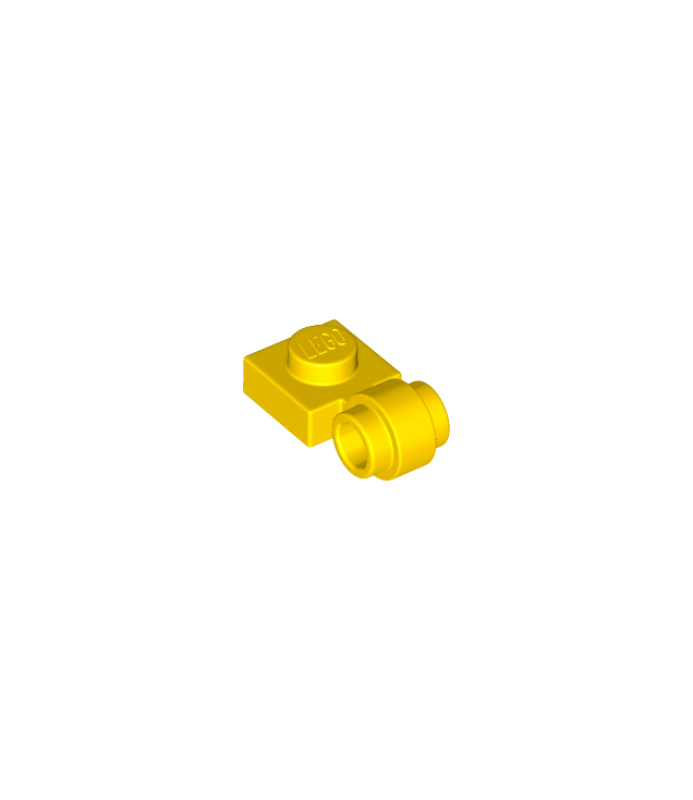 LEGO - Plaat, gemodificeerd 1 x 1 met lampbevestiging - dikke ring - Yellow | N