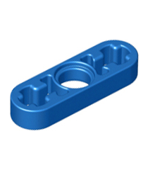 LEGO - Technic, dunne liftarm 1 x 3 – as-gaten (Vintage jaren ’90 onderdeel) - Blue | N - Thumbnail
