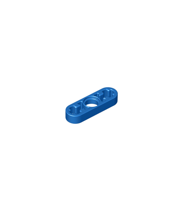 LEGO - Technic, dunne liftarm 1 x 3 – as-gaten (Vintage jaren ’90 onderdeel) - Blue | N