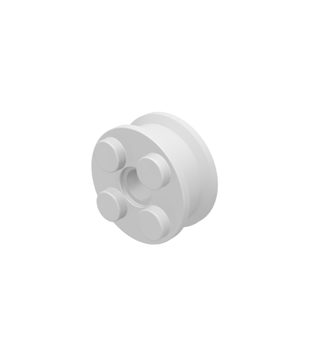 LEGO - Wiel FreeStyle met Technic pen-gat (Vintage jaren ’90 onderdeel) - White | N
