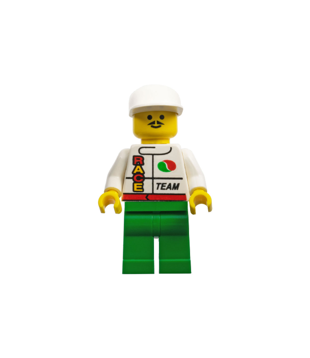 LEGO - Octan – raceteam, groene benen, witte pet (Vintage jaren ’90 onderdeel) - | N