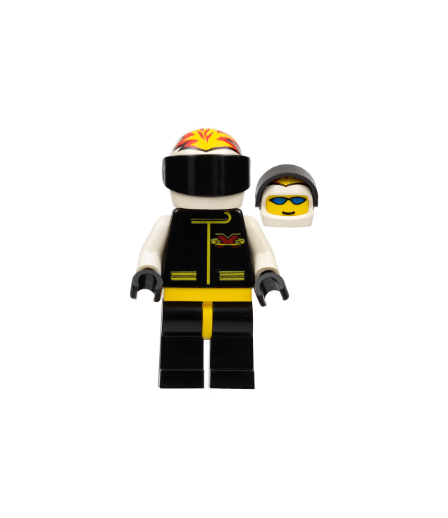 LEGO - Extreme Team – wit, witte vlamhelm (Vintage jaren ’90 onderdeel) - | N