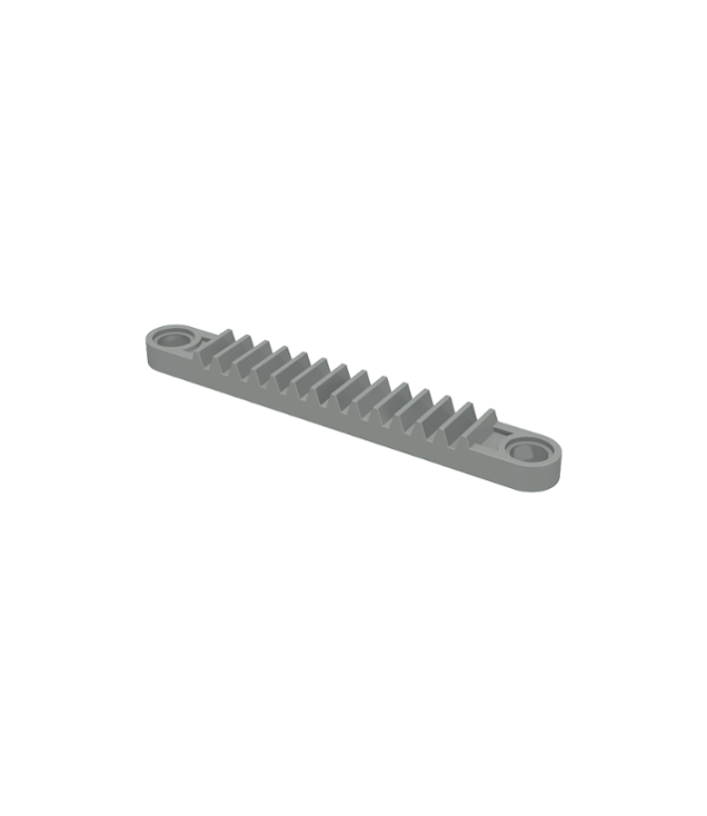 LEGO - Technic, tandheugel 1 x 8 met gaten (Vintage jaren ’90 onderdeel) - Light Gray | N