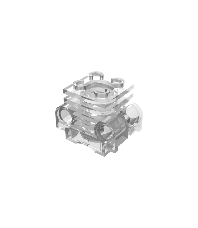LEGO - Technic motorko cilinder met zijsleuven (Vintage jaren ’90 onderdeel) - Trans-Clear | N