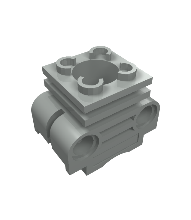 LEGO - Technic motorko cilinder met zijsleuven (Vintage jaren ’90 onderdeel) - Light Gray | N