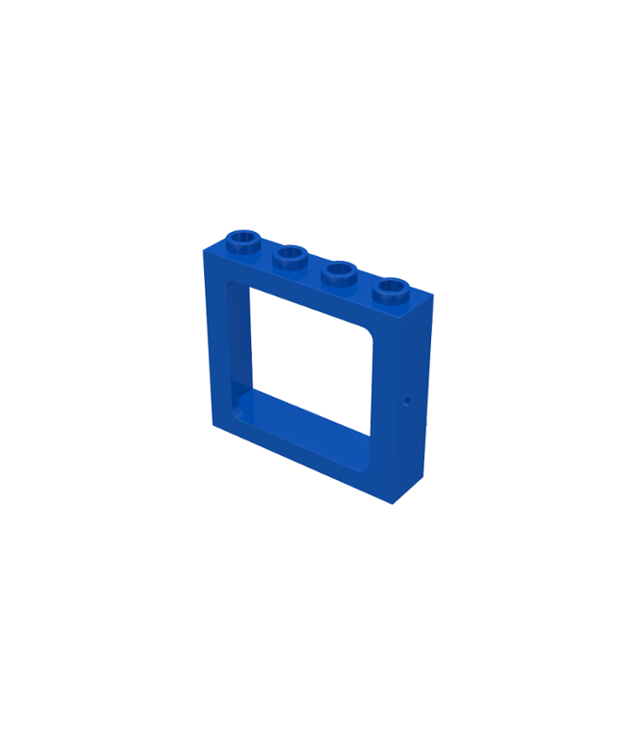 LEGO - Raam 1 x 4 x 3 trein – holle noppen (Vintage jaren ’90 onderdeel) - Blue | N