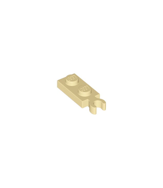LEGO - Plaat, gemodificeerd 1 x 2 met clip aan uiteinde (verticale greep) - Tan | N