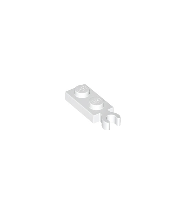 LEGO - Plaat, gemodificeerd 1 x 2 met clip aan uiteinde (verticale greep) - White | N