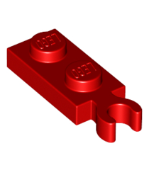 LEGO - Plaat, gemodificeerd 1 x 2 met clip aan uiteinde (verticale greep) - Red | N - Thumbnail