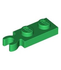 LEGO - Plaat, gemodificeerd 1 x 2 met clip aan uiteinde (verticale greep) - Green | N - Thumbnail