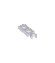LEGO - Plaat, gemodificeerd 1 x 2 met clip aan uiteinde (verticale greep) - Light Bluish Gray | N - Thumbnail