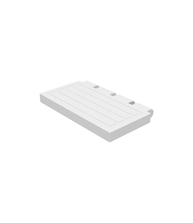 LEGO - Scharnier treinhek 2 x 4 (Vintage jaren ’90 onderdeel) - White | N