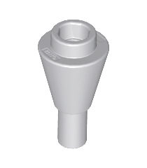 LEGO - Kegel 1 x 1 omgekeerd met staaf - Light Bluish Gray | N - Thumbnail