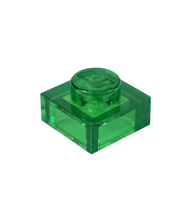 LEGO - Plaat 1 x 1 (Vintage jaren ’90 onderdeel) - Trans-Green | N