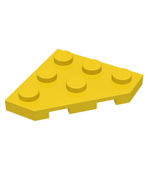 LEGO - Wig, plaat 3 x 3 afgesneden hoek (Vintage jaren ’90 onderdeel) - Yellow | N - Thumbnail