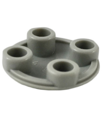 LEGO - Plaat, rond 2 x 2 met afgeronde onderzijde (bootnop) (Vintage jaren ’90 onderdeel) - Light Gray | N - Thumbnail