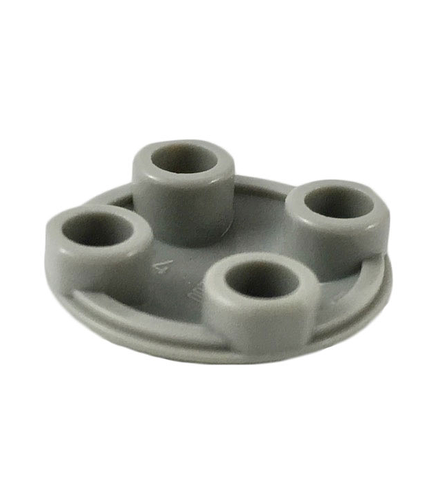 LEGO - Plaat, rond 2 x 2 met afgeronde onderzijde (bootnop) (Vintage jaren ’90 onderdeel) - Light Gray | N
