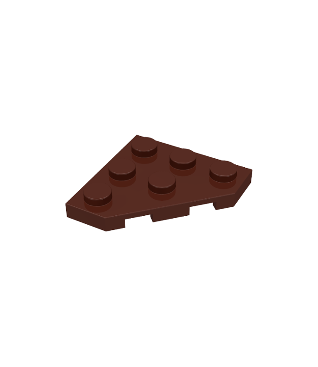 LEGO - Wig, plaat 3 x 3 afgesneden hoek (Vintage jaren 2000 onderdeel) - Brown | N