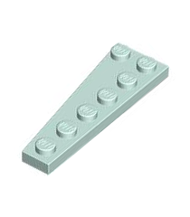 LEGO - Wig, plaat 6 x 2 rechts - Light Aqua | N - Thumbnail