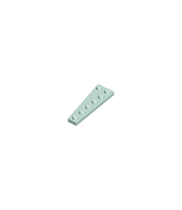 LEGO - Wig, plaat 6 x 2 rechts - Light Aqua | N