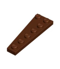 LEGO - Wig, plaat 6 x 2 rechts - Reddish Brown | N - Thumbnail