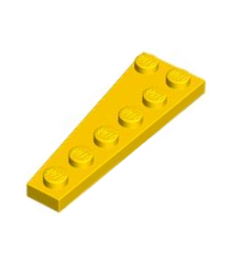 LEGO - Wig, plaat 6 x 2 rechts - Yellow | N - Thumbnail