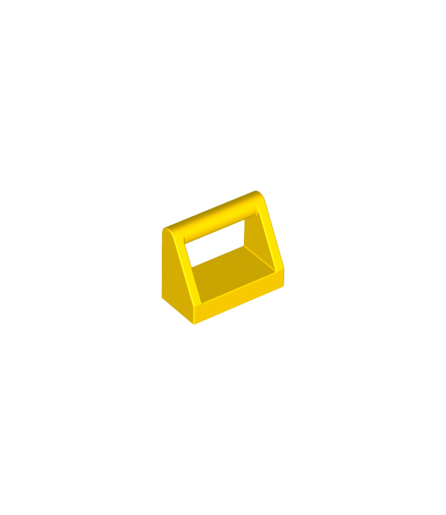 LEGO - Tegel, aangepast 1 x 2 met staafgreep (Vintage jaren ’90 onderdeel) - Yellow | N
