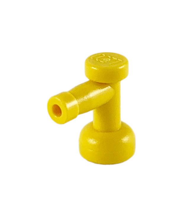 LEGO - Kraan 1 x 1 met gat in tuit (Vintage jaren ’90 onderdeel) - Yellow | N