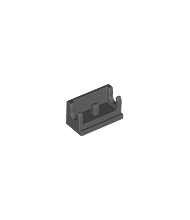 LEGO - Scharniersteen 1 x 2 basis (Vintage jaren ’90 onderdeel) - Dark Gray | N