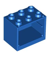 LEGO - Kast 2 x 3 x 2 met holle noppen - Blue | N - Thumbnail