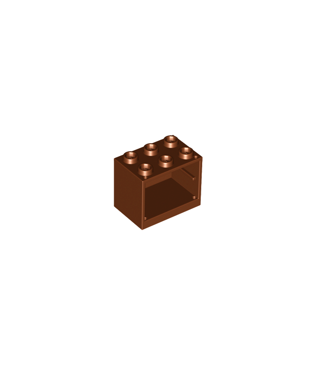 LEGO - Kast 2 x 3 x 2 met holle noppen - Reddish Brown | N