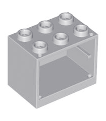 LEGO - Kast 2 x 3 x 2 met holle noppen - Light Bluish Gray | N - Thumbnail