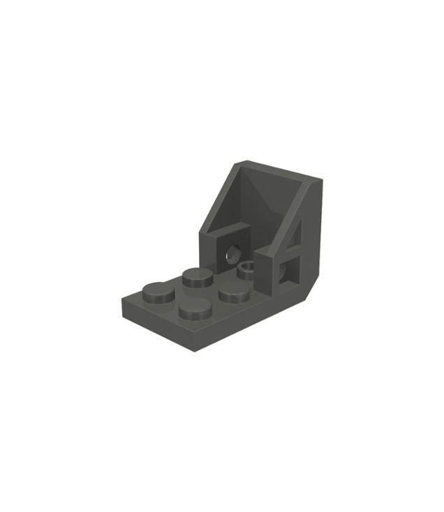 LEGO - Beugel 3 x 2 – 2 x 2 omgekeerd (ruimtezitje) (Vintage jaren ’90 onderdeel) - Dark Gray | N