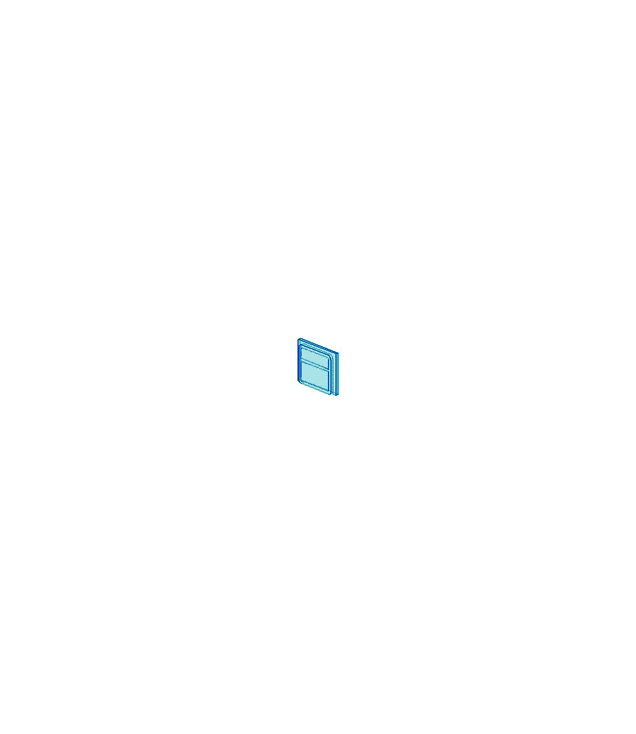 LEGO - Ruit voor treinraam 1 x 4 x 3 (Vintage jaren ’90 onderdeel) - Trans-Light Blue | N