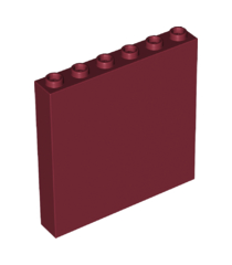 LEGO - Paneel 1 x 6 x 5 - Dark Red | N - Thumbnail