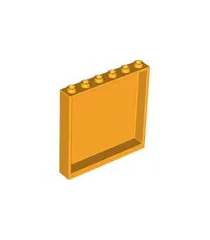 LEGO - Paneel 1 x 6 x 5 - Bright Light Orange | N - Thumbnail