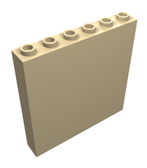 LEGO - Paneel 1 x 6 x 5 - Tan | N - Thumbnail
