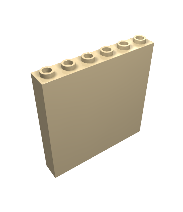 LEGO - Paneel 1 x 6 x 5 - Tan | N