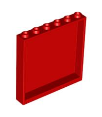 LEGO - Paneel 1 x 6 x 5 - Red | N - Thumbnail
